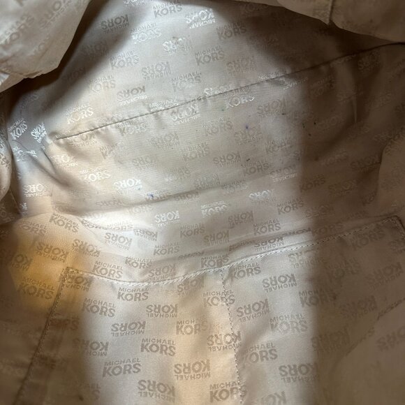 MICHAEL Michael Kors Lillie Large Chain Shoulder Tote Vanilla Logo Print Canvas - Picture 5 of 7